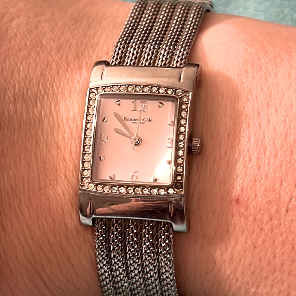 Kenneth Cole Ladies Stainless Steel Watch With Pink Face